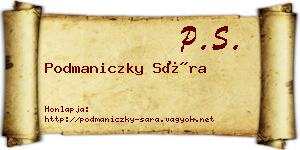 Podmaniczky Sára névjegykártya