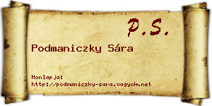 Podmaniczky Sára névjegykártya